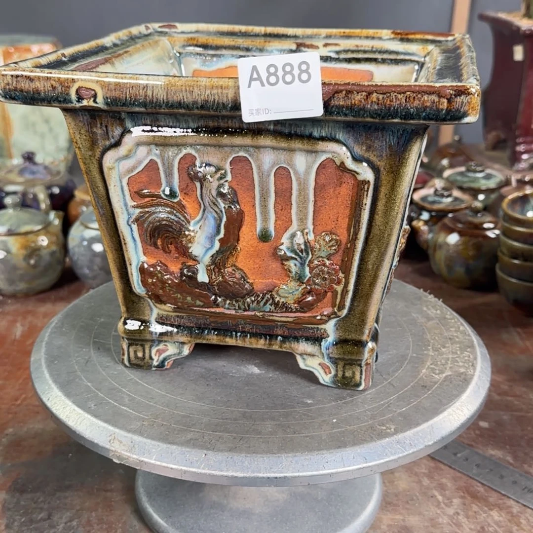 紫砂花盆9****吴888      瑕疵品