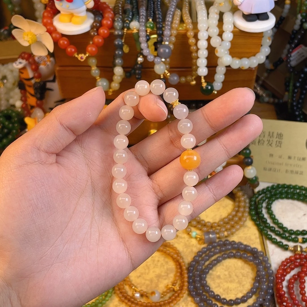 和田玉单圈手串未镶嵌
