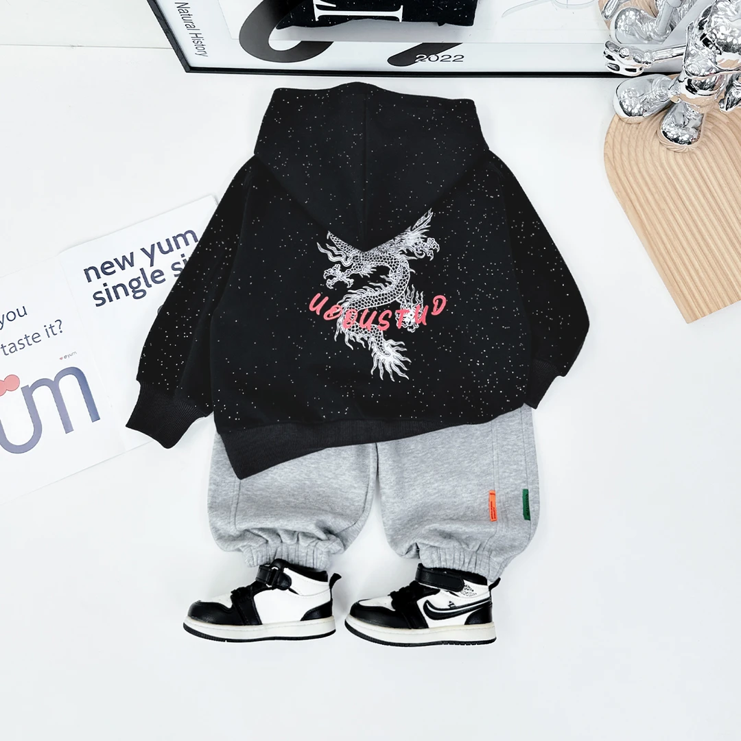 儿童卫衣连帽2025新款秋装男童春秋上衣 D-HZ24881 悠悠童话童装