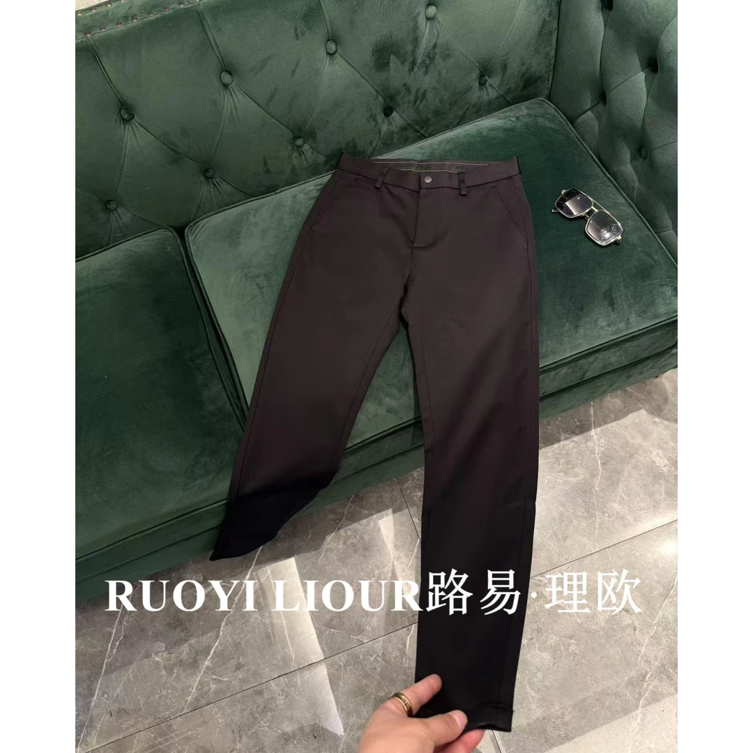 【路易理欧】欧货时尚潮流商务纯色修身冬季百搭休闲裤7907