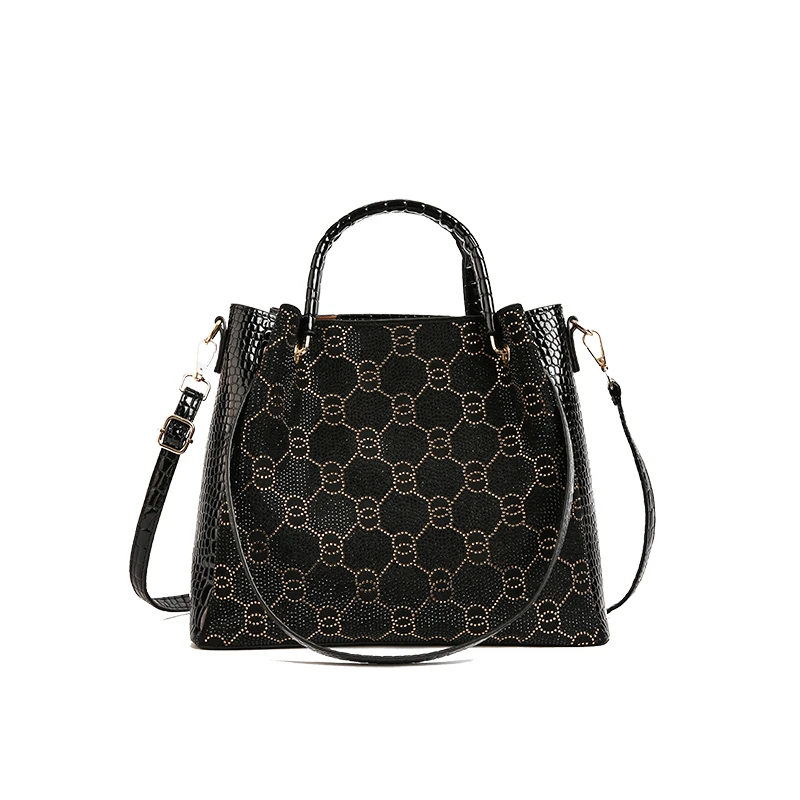 新款时尚百搭潮流女士单肩斜挎包302黑色