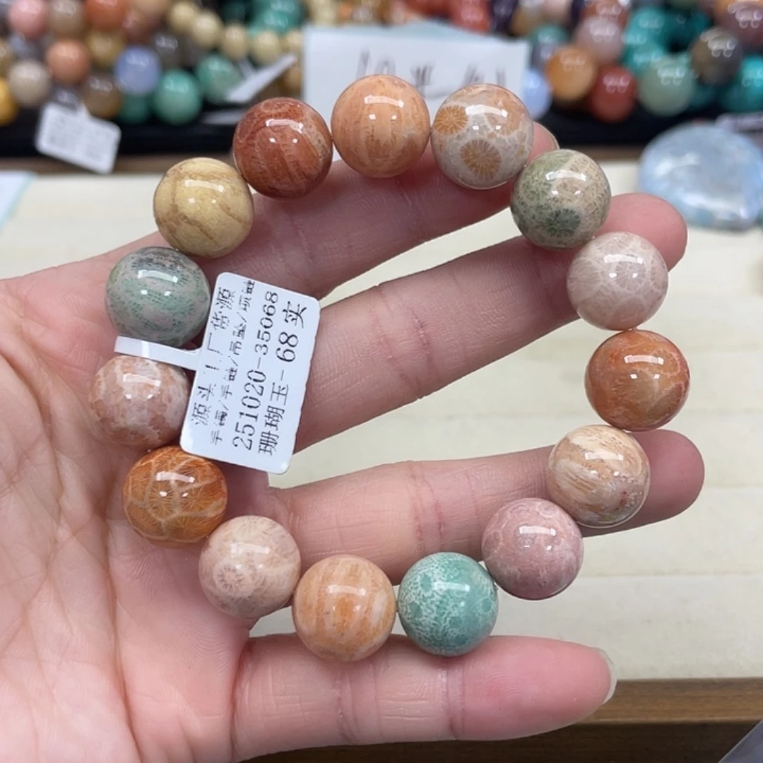 未镶嵌手串硅化珊瑚（珊瑚玉）368