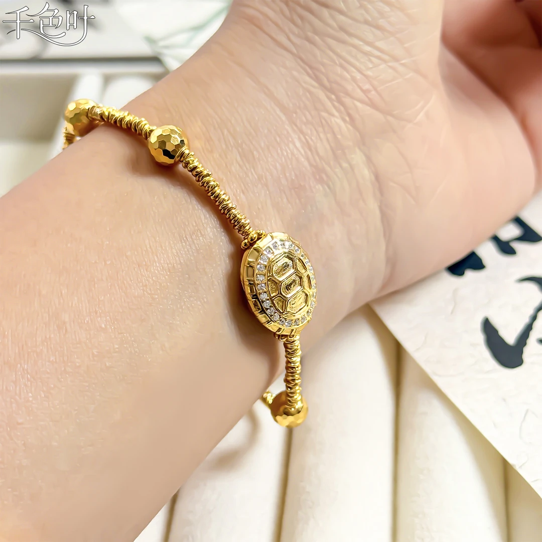 足银手链 足银999电镀金富甲天下手链