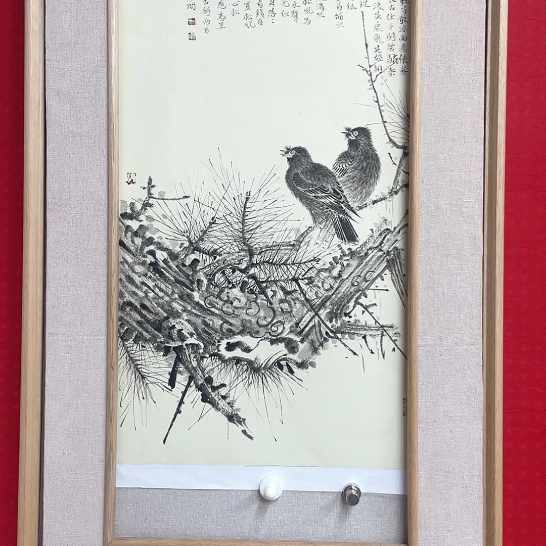 国画手绘国画，原创花鸟，陆亚杰，画心