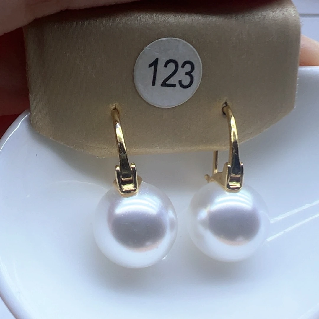 银S925镶嵌淡水珍珠耳饰