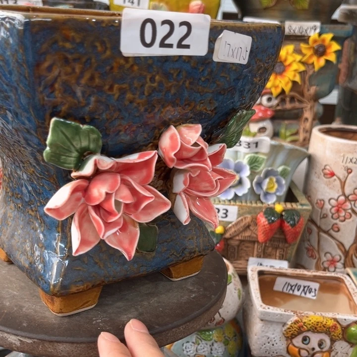 紫砂花盆粗陶材质多肉花盆