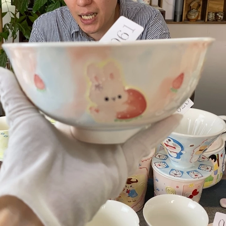 瓷片景德镇釉下彩手绘