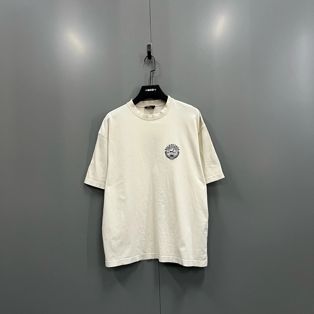 95新 Balenciaga/巴黎世家 麦穗剪刀徽标短袖 M码 bc012864