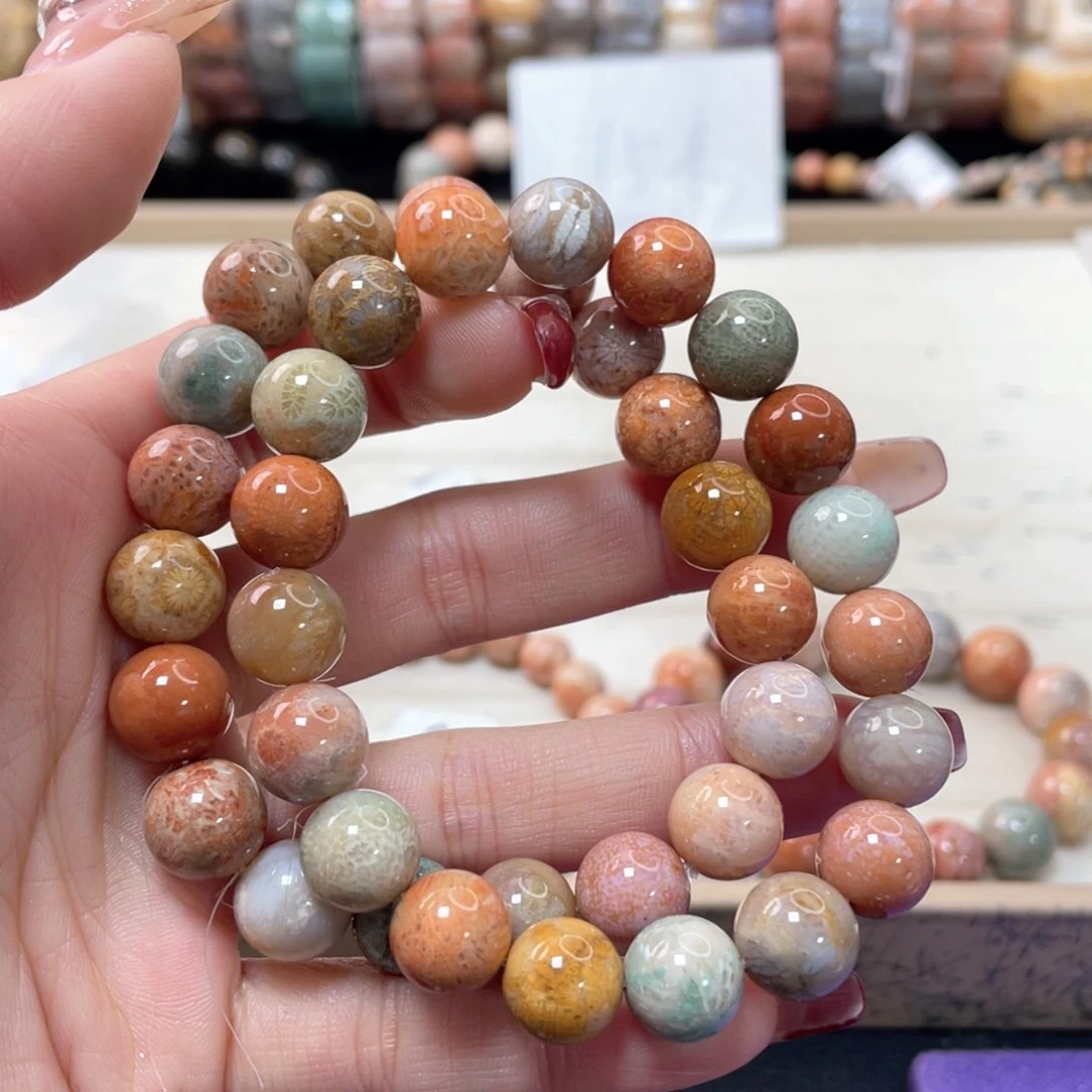 硅化珊瑚（珊瑚玉）手链未镶嵌?****m263