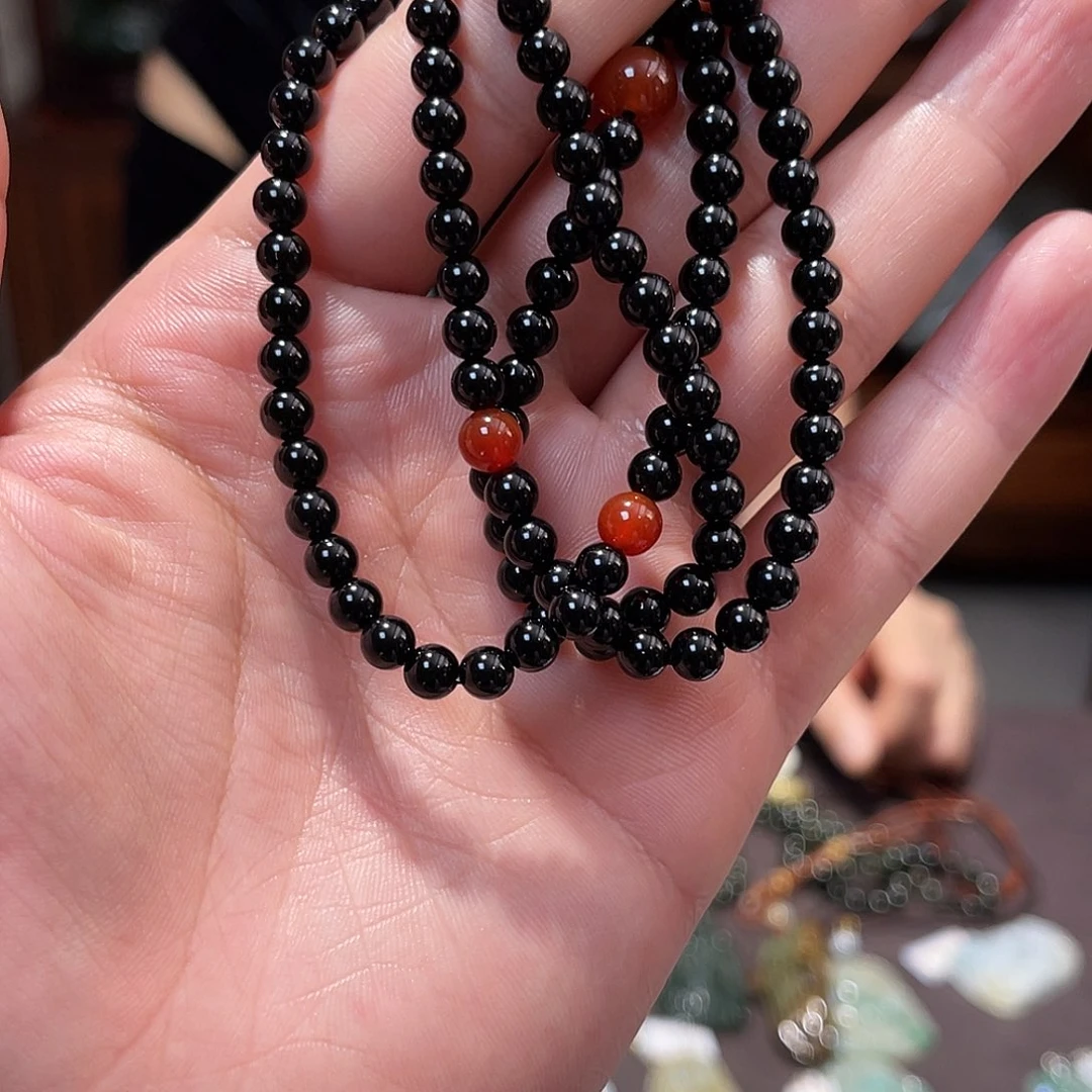 玛瑙/玉髓未镶嵌手链108粒