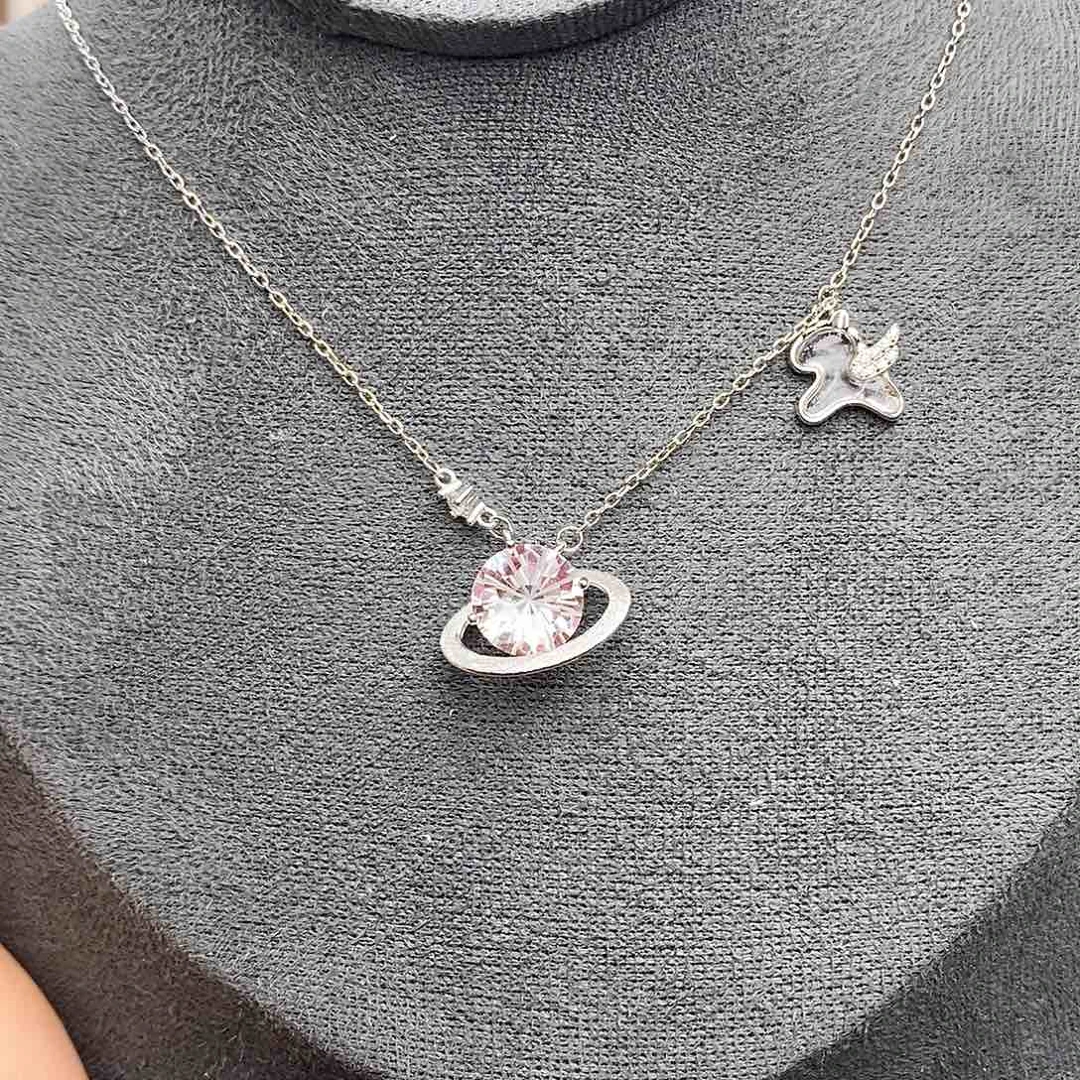 吊坠(不含链)银S925镶嵌水晶不含证书