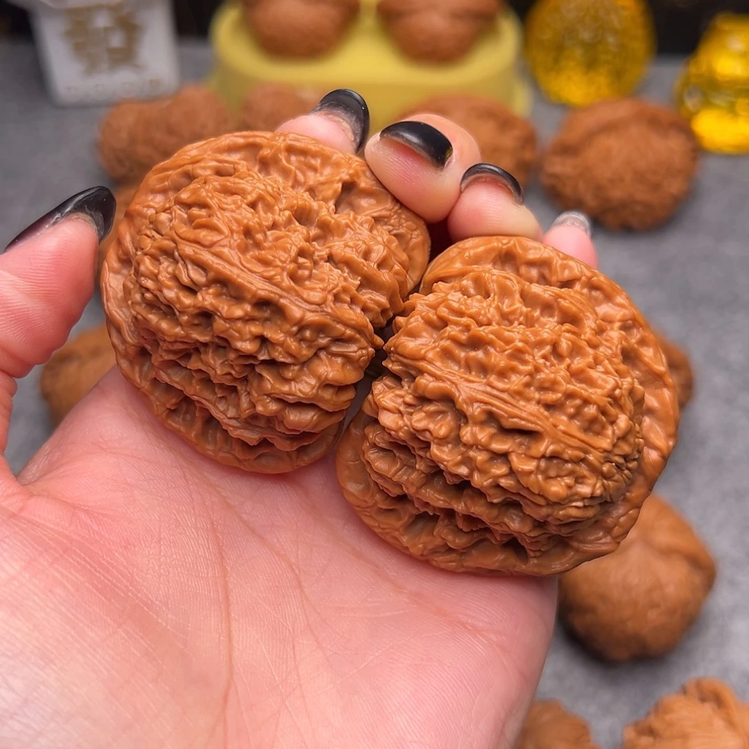 把件文玩核桃毕业精品精配南疆石48绝配