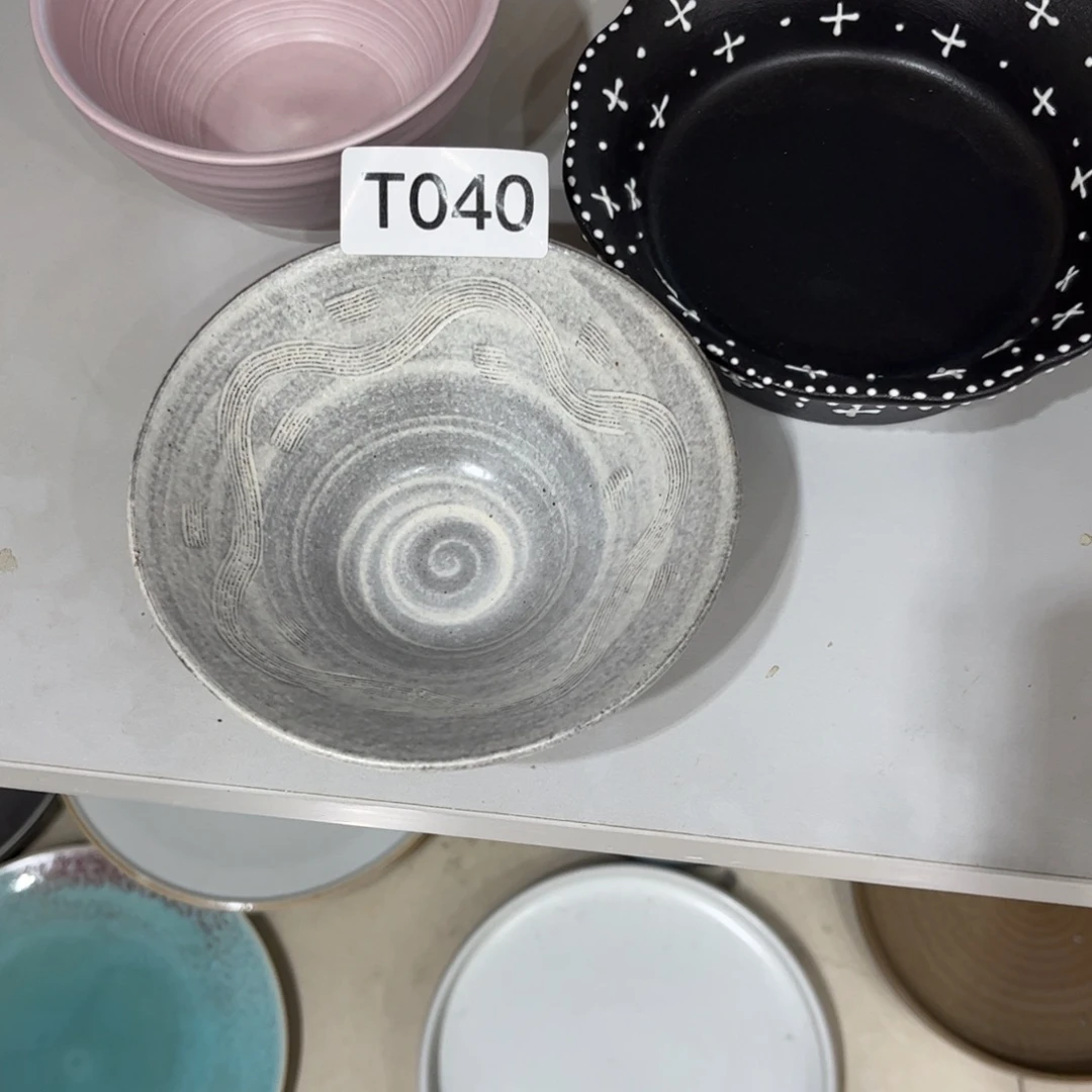 瓷景德镇粗陶复古盘碗