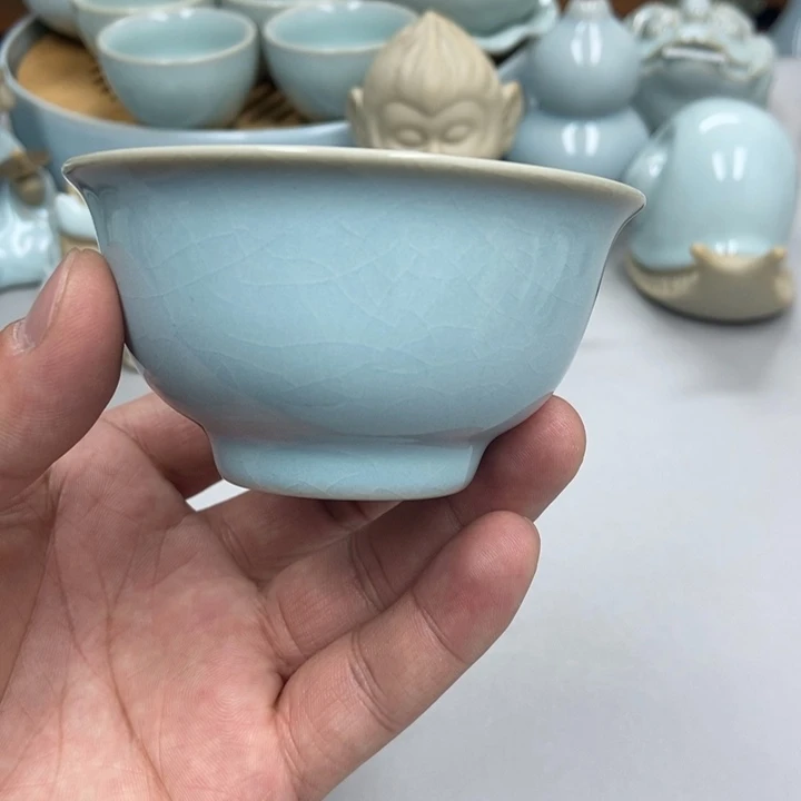 瓷在****羊天青色张君老师永乐杯