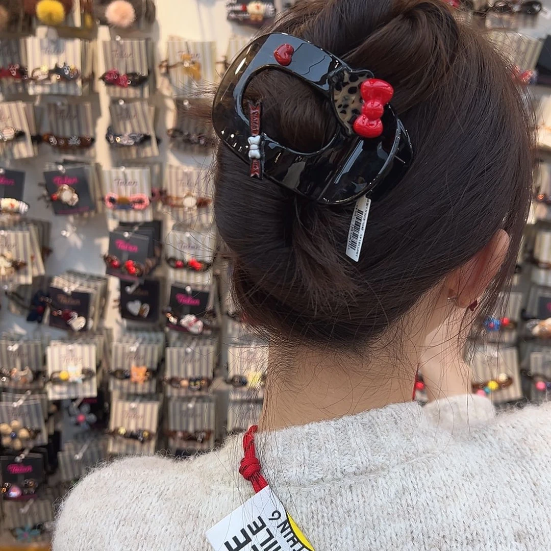 布艺铁合金猫猫红色蝴蝶结