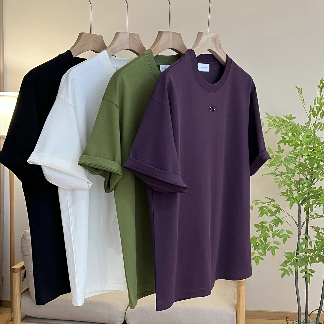 8018夏季带有肌理感的T恤情侣休闲百搭夏季圆领简约短袖