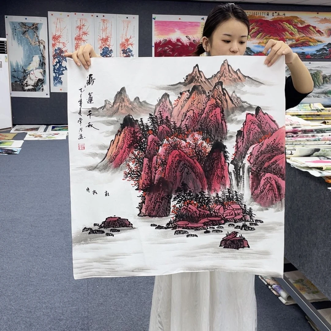国画作品小姐姐放漏…