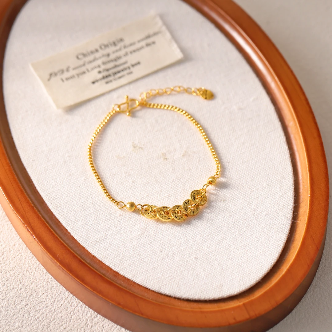 合金手链 【依依甄选】高定龙鳞金钱币手链多样性发货-JD164S