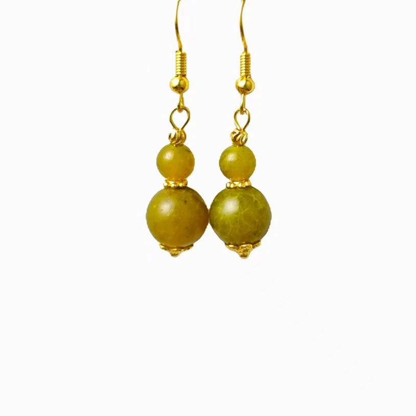 岫玉耳饰A36-03赠礼盒(多样性发)不含链