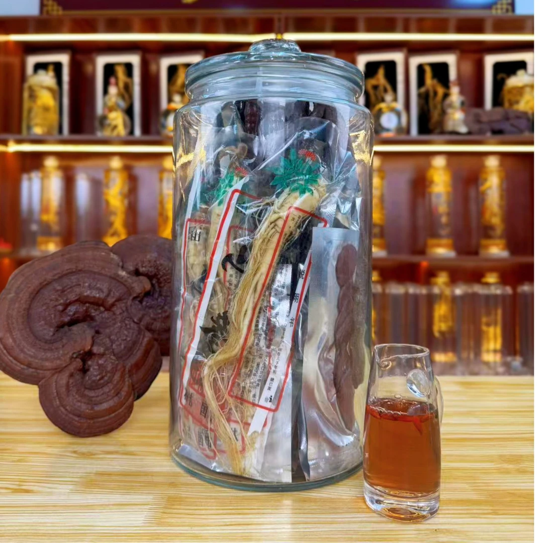 {中秋专属}精品鲜参鹿茸组合赠送15斤泡酒瓶