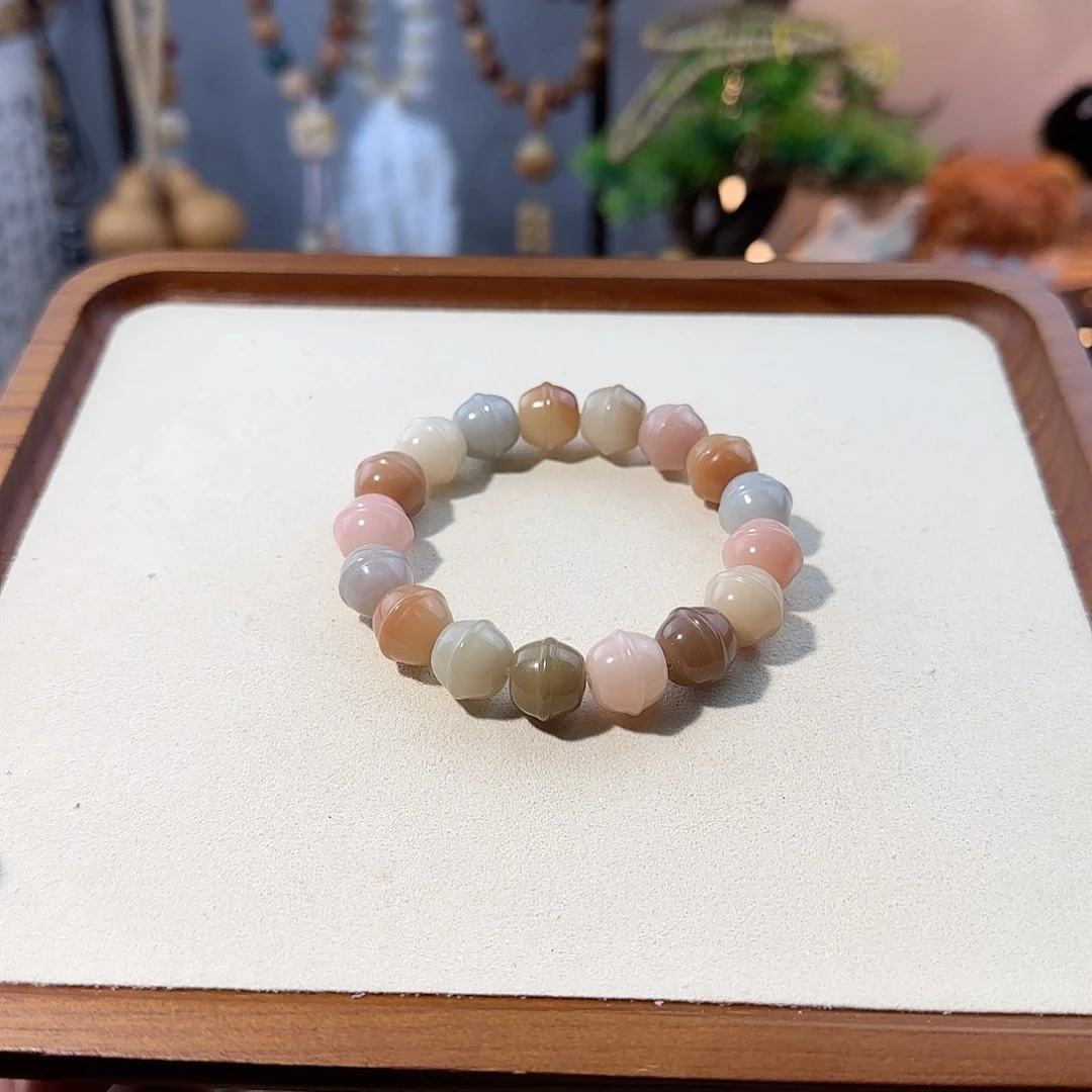 菩提根/象牙果吊坠马卡龙蜜罐定制双圈手持