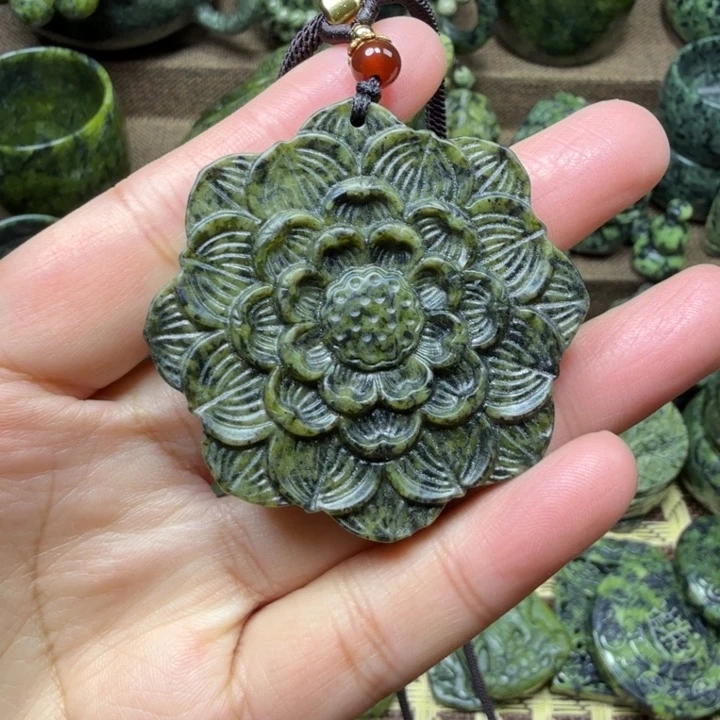 蛇纹石玉未镶嵌藏玉药王石产品