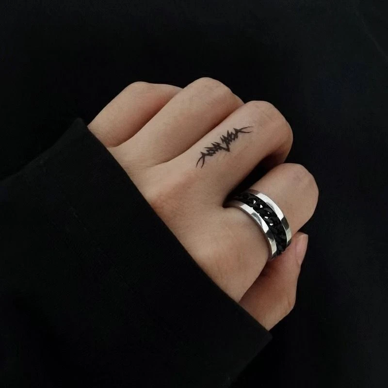 钛钢戒指 开啤酒盖戒指不掉色旋转开瓶潮流食指环钛钢男女戒