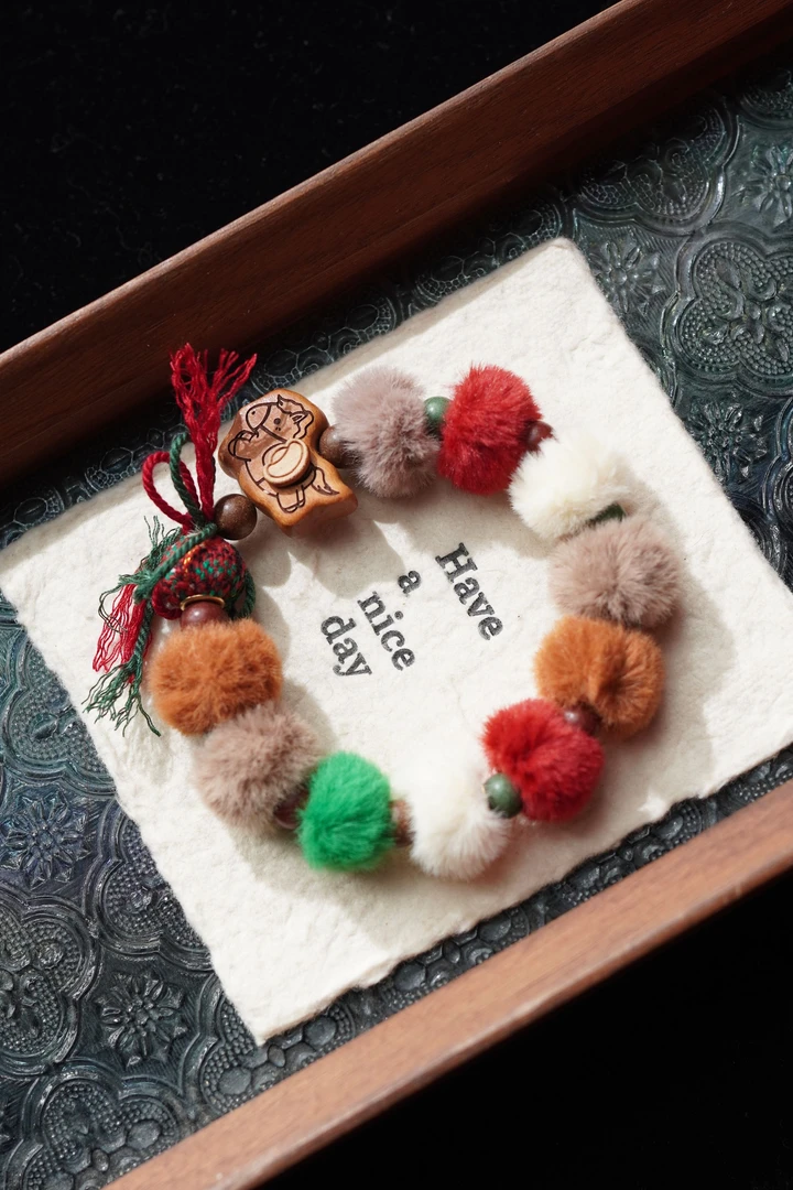 马上过圣诞 合香五方香8mm圆珠单圈手串