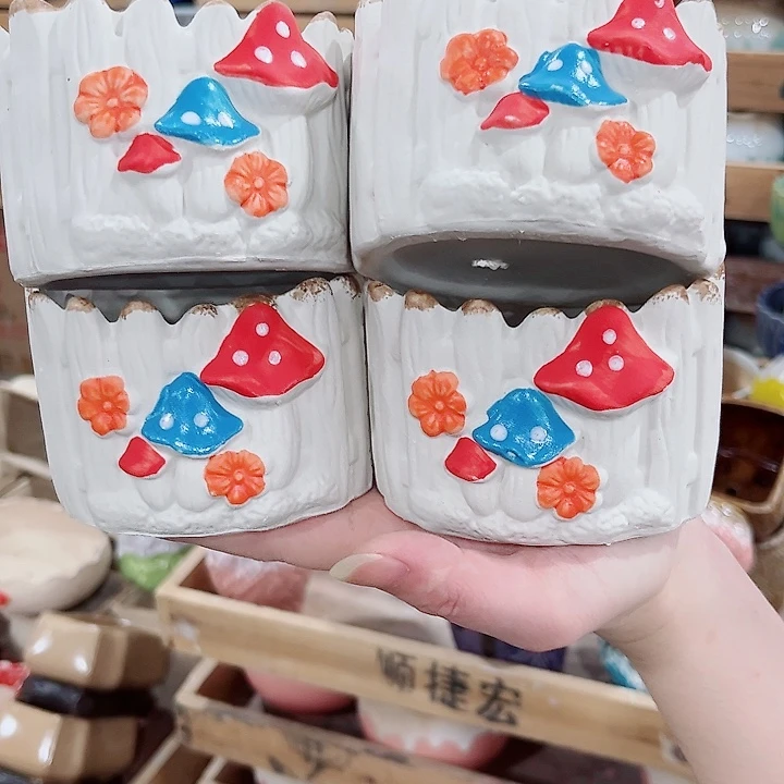 有孔.凑单10元陶瓷花盆发货！