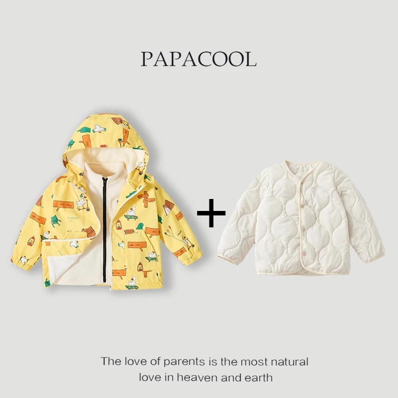 【加绒冲锋衣+摇粒绒+棉内胆】儿童冲锋衣新款男女童三防加绒冲锋衣