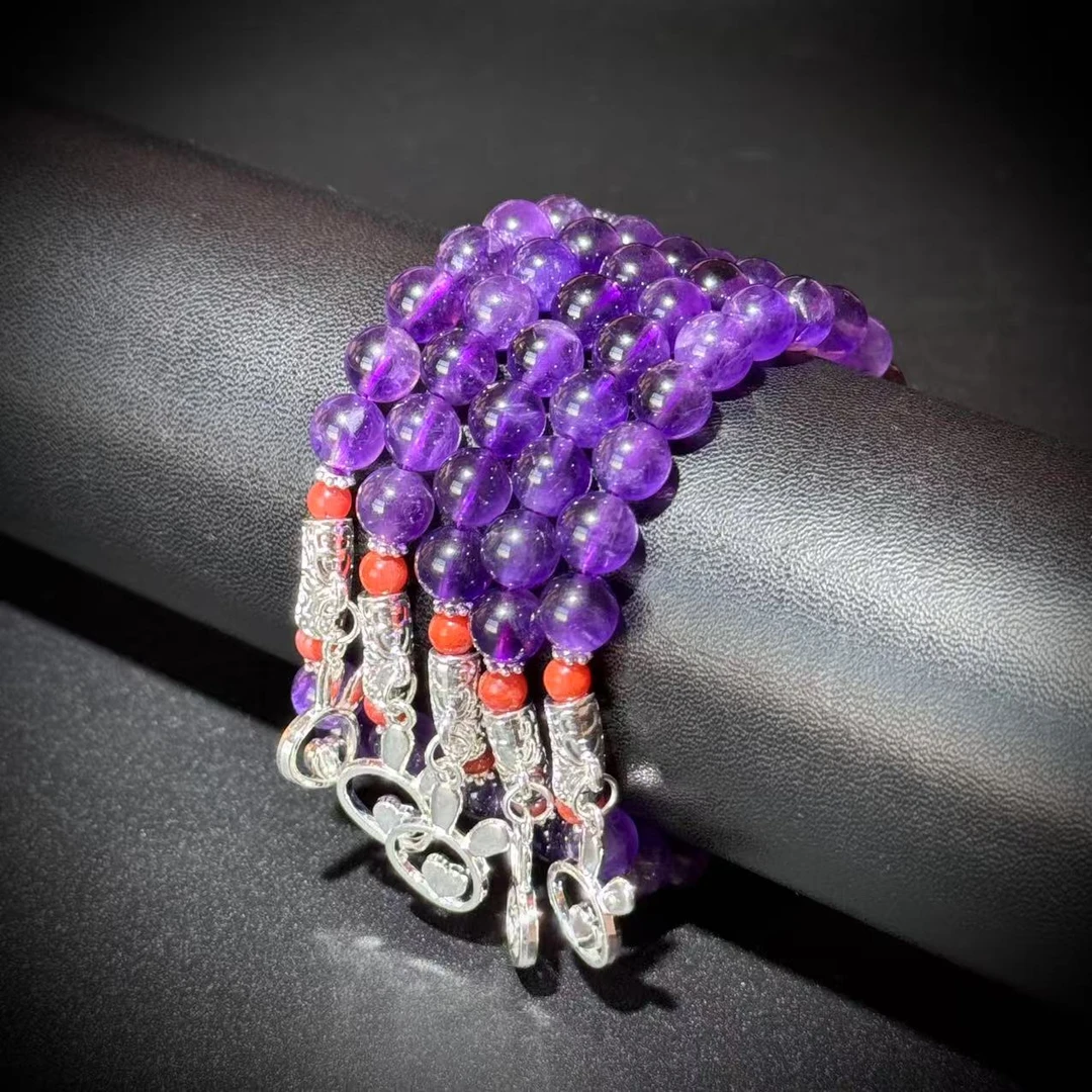 s1000【貝勒爺】 臻选紫水晶原创设计手链（多样性发其一）