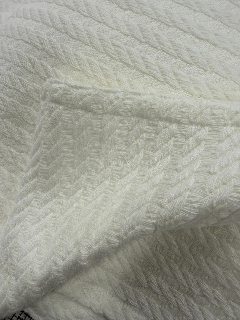 【FREE HOME】外贸原棉艺术线毯子夏凉被午休毯子 1.5-2米 白色