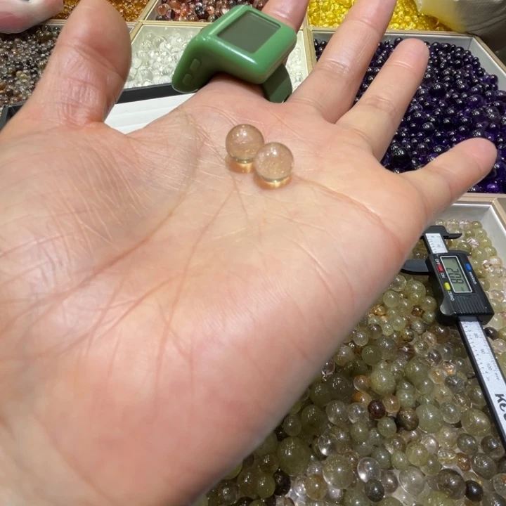 h***.未镶嵌烟晶手链发晶单珠打孔不退不换