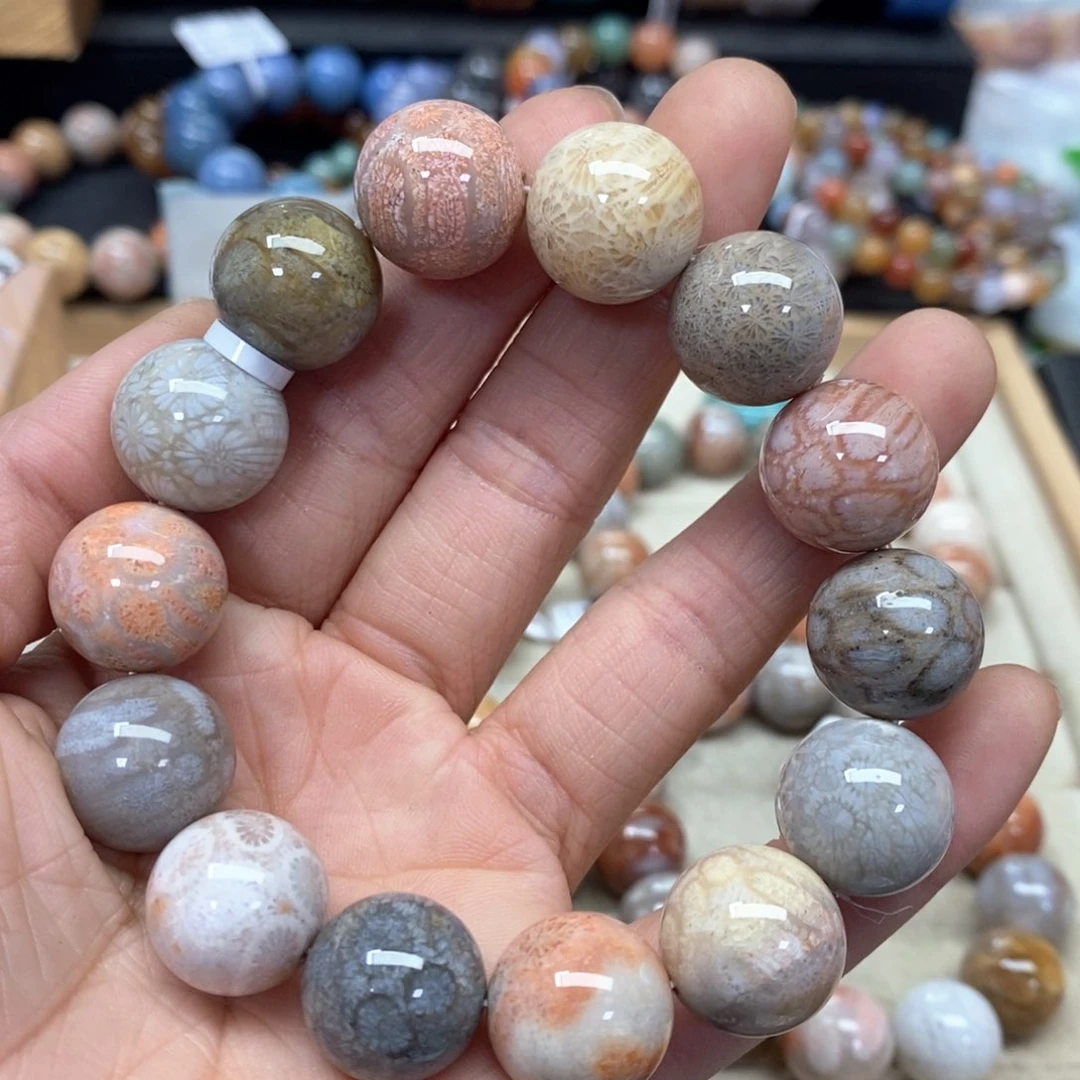 硅化珊瑚（珊瑚玉）手链未镶嵌522