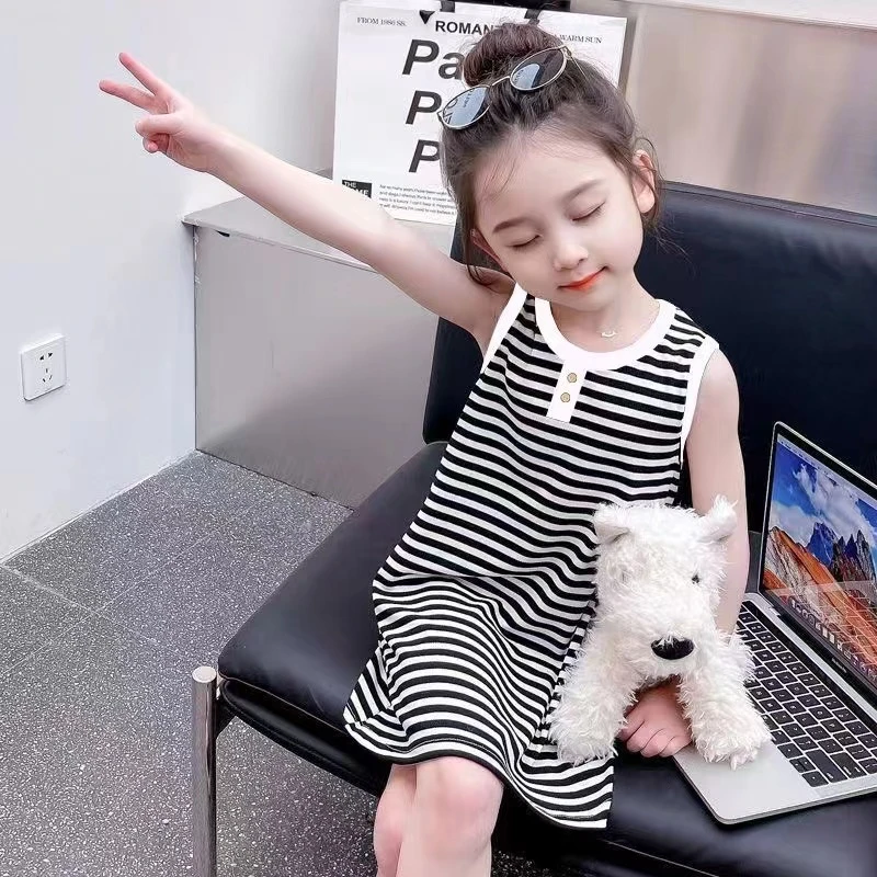 条纹裙子女童连衣裙