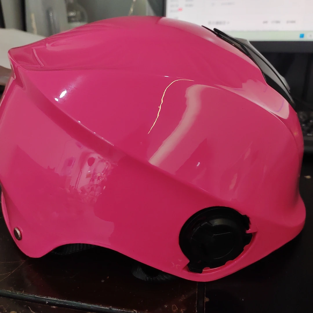 福利款玫红夏款双镜片电动车瑕疵头盔