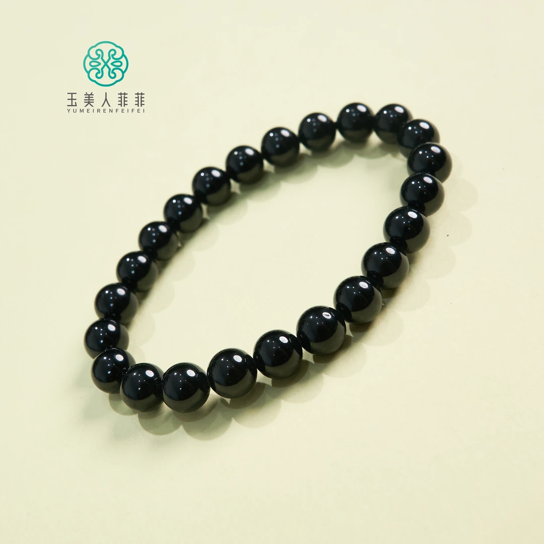石惑珠宝%碧玺单圈手串约8mm