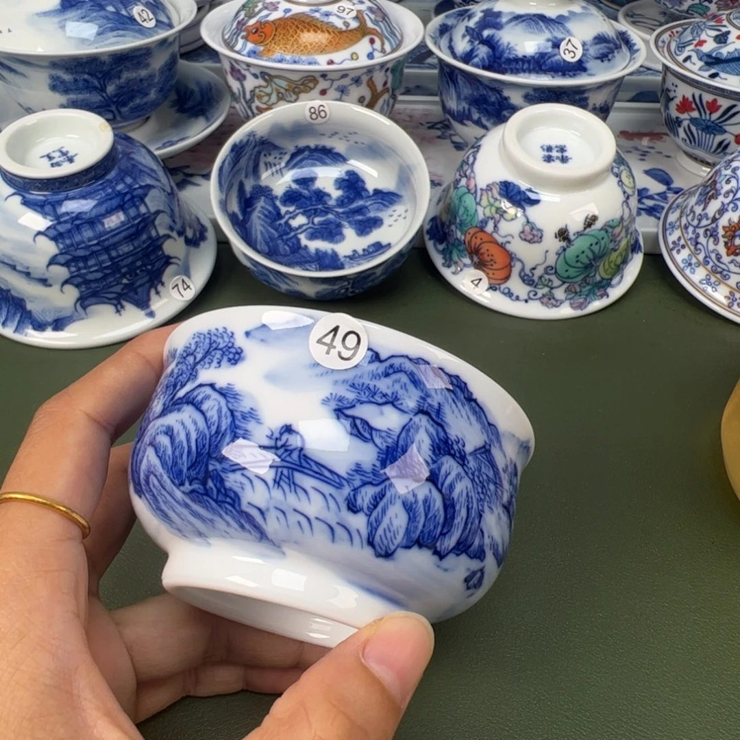 景德镇纯手工纯手绘茶具木木49