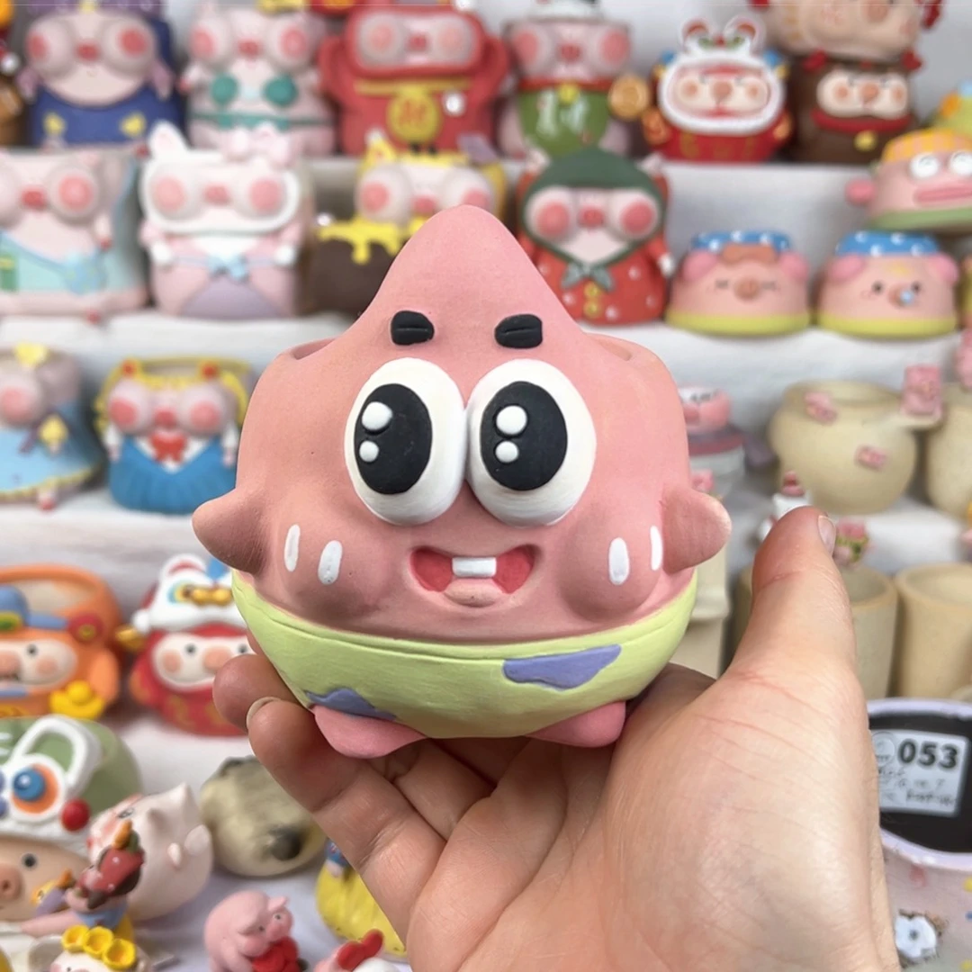 陶瓷031派大星盆口6.5高6.5特价