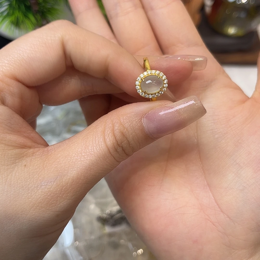 翡翠银S925镶嵌戒指