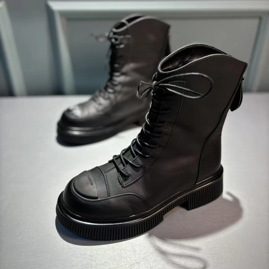 新款加绒女靴时尚百搭休闲23032-1