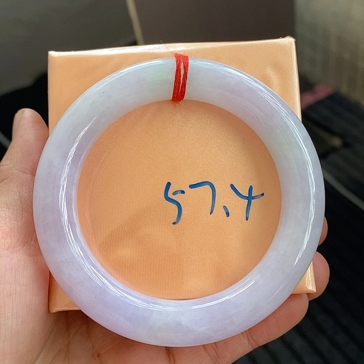 翡翠手镯未镶嵌4粉紫胖圆4