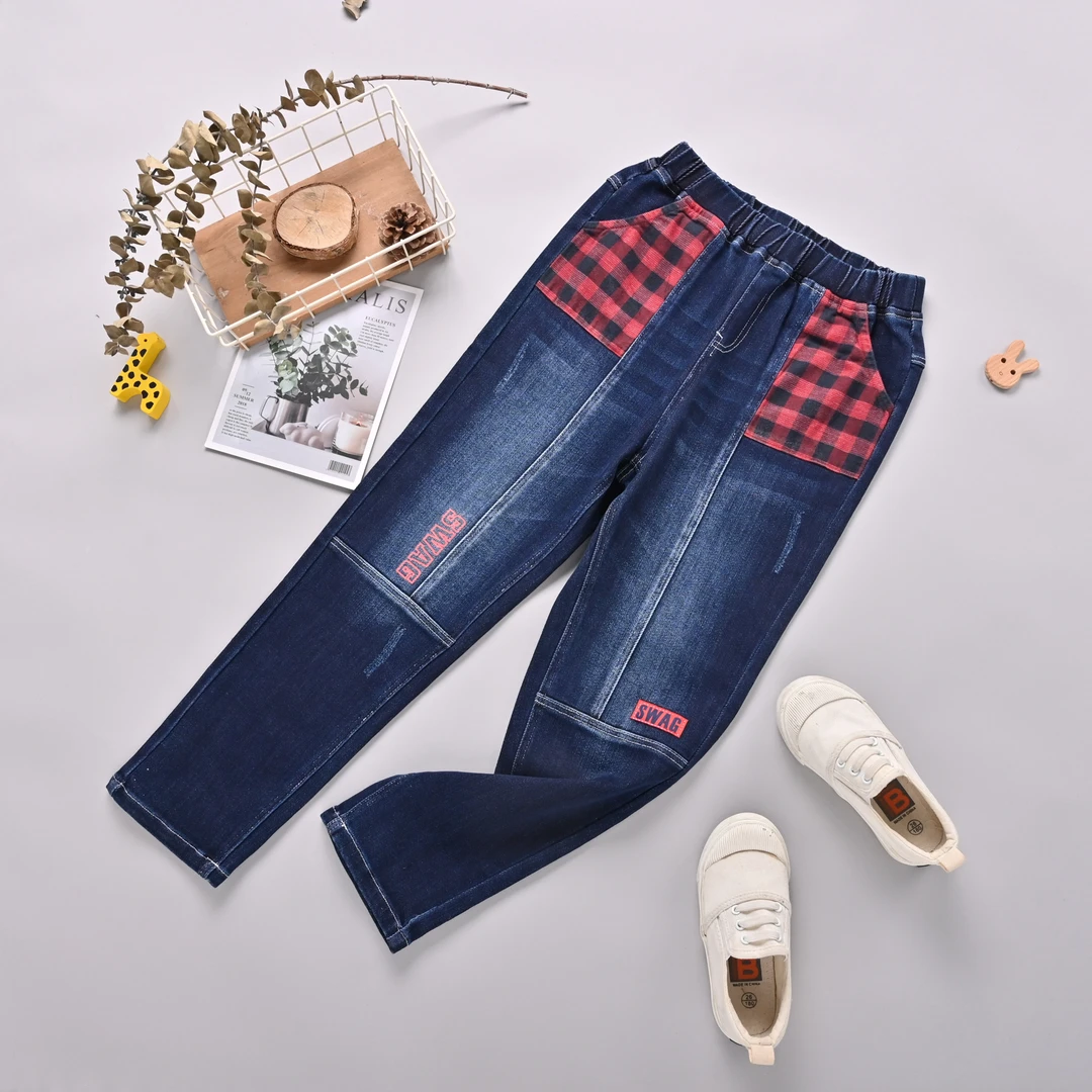 【优子壹家实体品牌】25儿童秋季时尚休闲新款牛仔阔腿裤大童131805