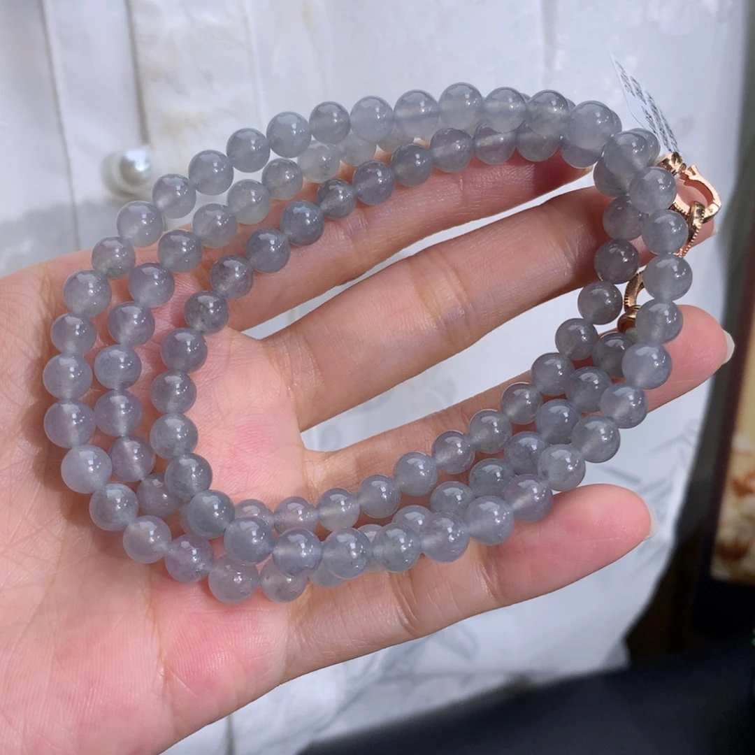 翡翠未镶嵌手串卡6冰胶乌鸡项链