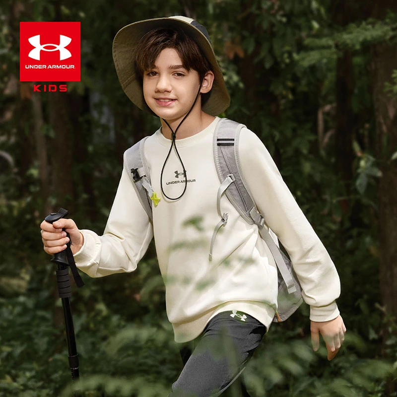 【安德玛童装】25秋新品【流光风】户外运动风套头卫衣 253303704A