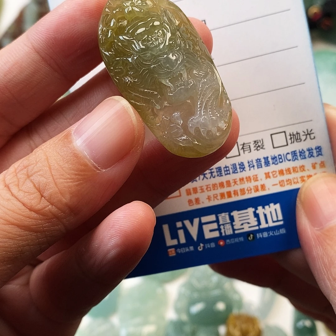 翡翠未镶嵌颈饰虎