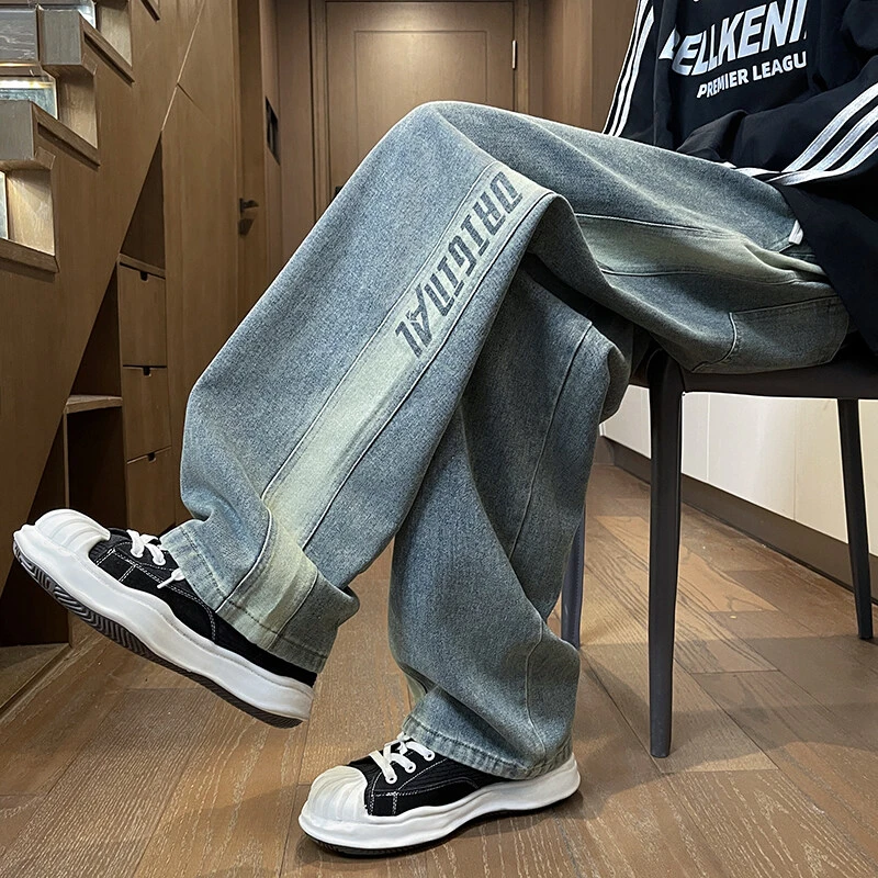 花花公子男裤小脚九分薄款微喇春季新款休闲裤男潮牌牛仔生青少年