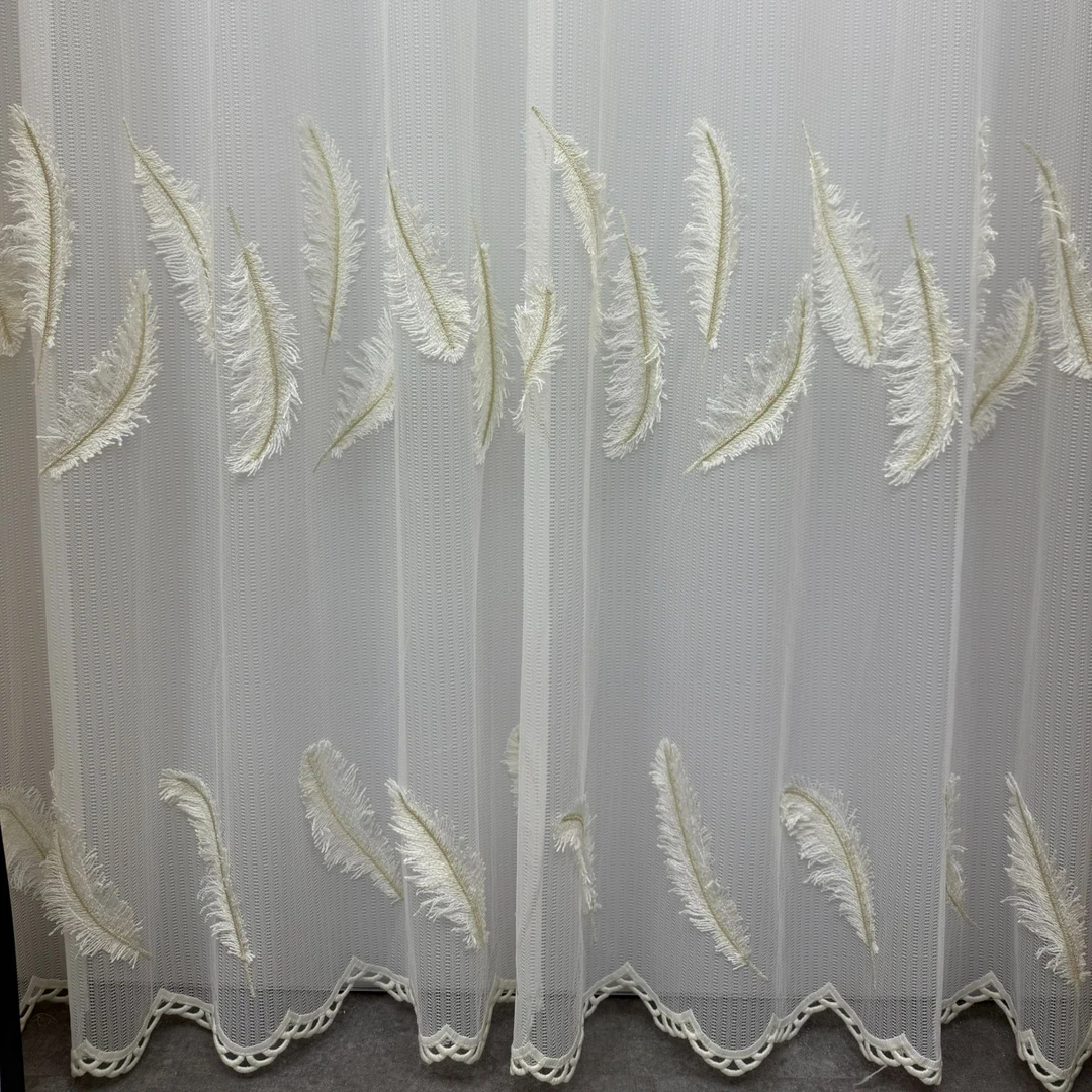 亿达窗纱2025春季新品1301系列绣花纱上样意向金