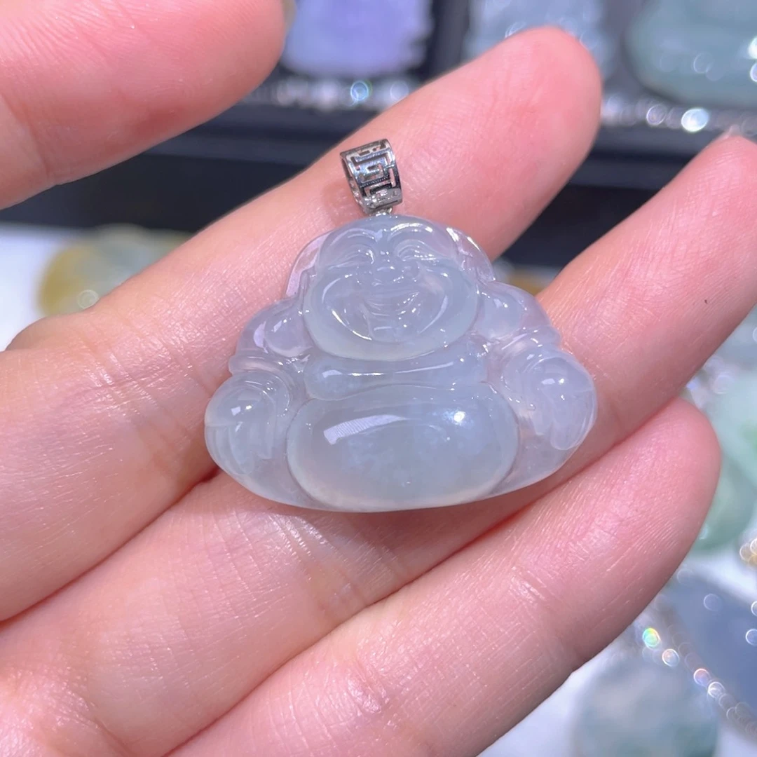 颈饰18K金镶嵌翡翠翡翠
