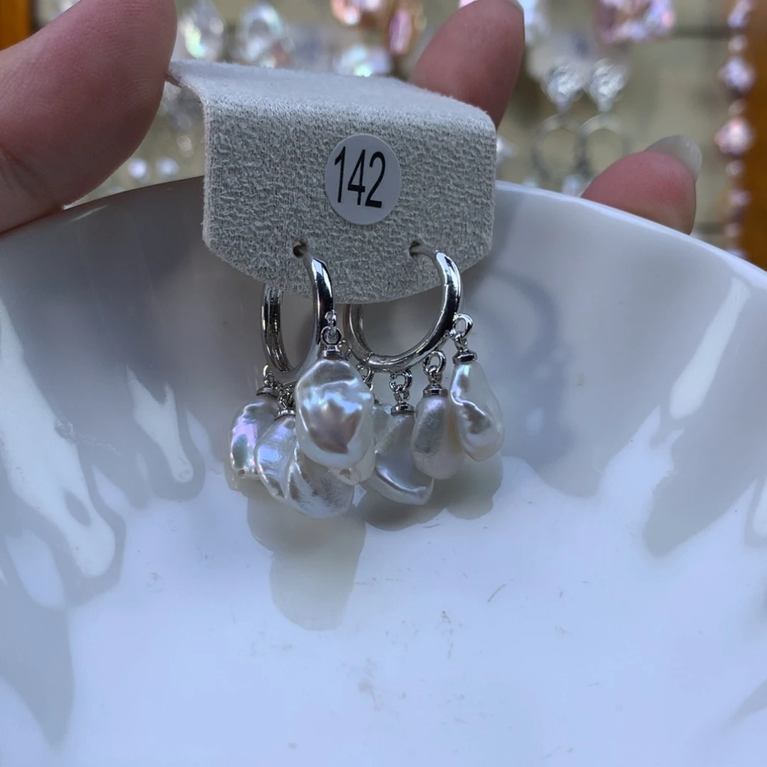 合金淡水珍珠耳环特价142号